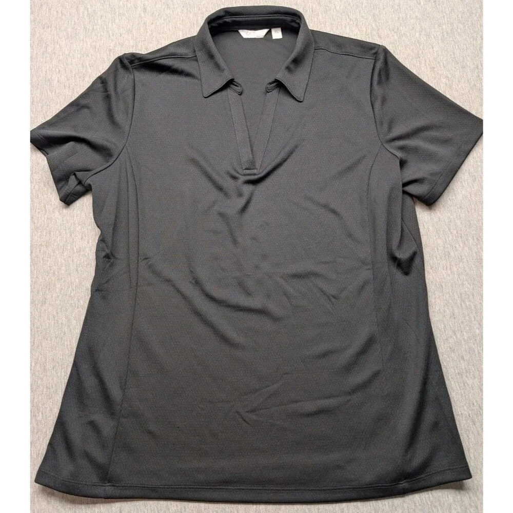 EUC Lady Hagen Women's Black Golf Shirt Size XL Short Sleeve